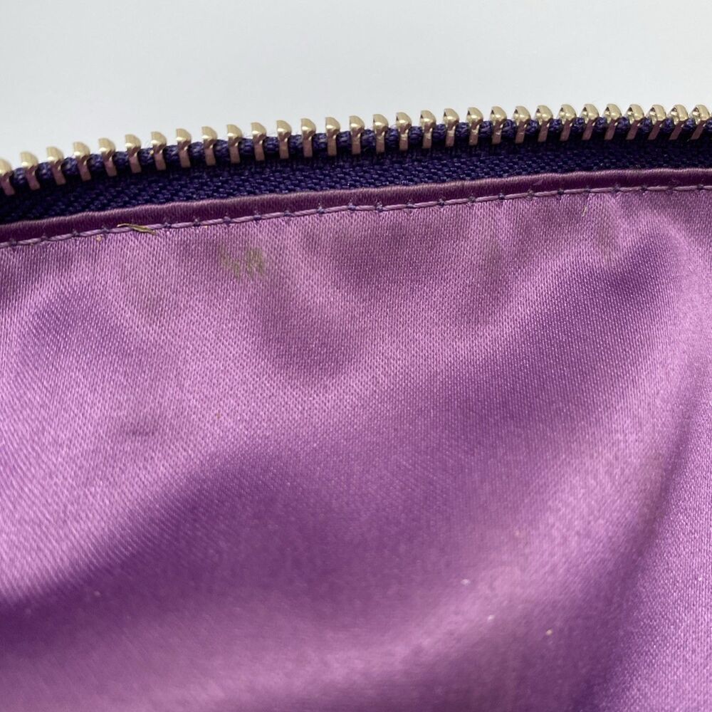 Large Rare Coach Poppy Y2K Purple Tartan Plaid Glam Tote Shoulder Bag - Picture 9 of 12